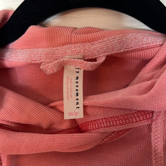 FP Movement (Free People) Salmon Pink Oversized Poncho Hoodie - Picture 6 of 11